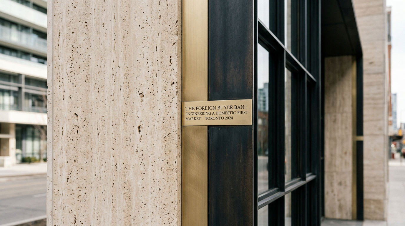 The Foreign Buyer Ban: Engineering a Domestic-First Market in Toronto