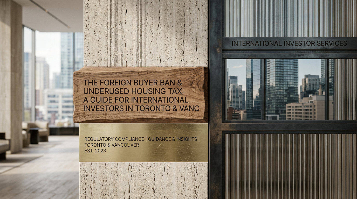 The Foreign Buyer Ban & Underused Housing Tax: A Guide for International Investors in Toronto and Vancouver